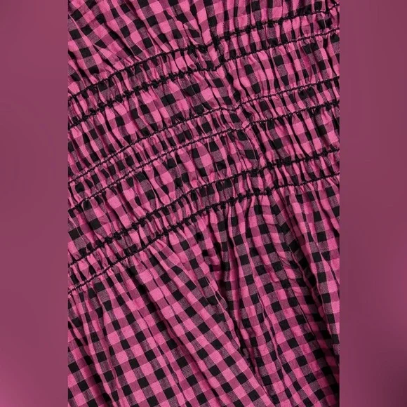 Ganni Gingham Seersucker dress - Picture 4 of 7